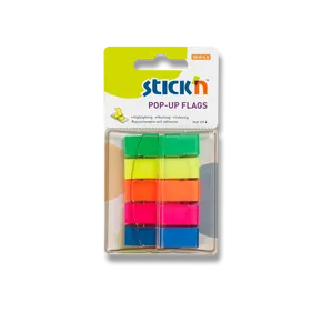 Samolepiace prúžky Hopax Stick’n Pop-Up Flags, 45 × 12 mm, 5 × 40 ks